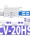 Heavy Duty Industrial Pneumatic Vacuum Generator For Negative Pressure Suction Ejector In Automation Lines CV-20HS dimensions