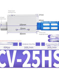 Industrial Grade Pneumatic Vacuum Generator Negative Pressure Air Ejector For Automation dimensions and specifications