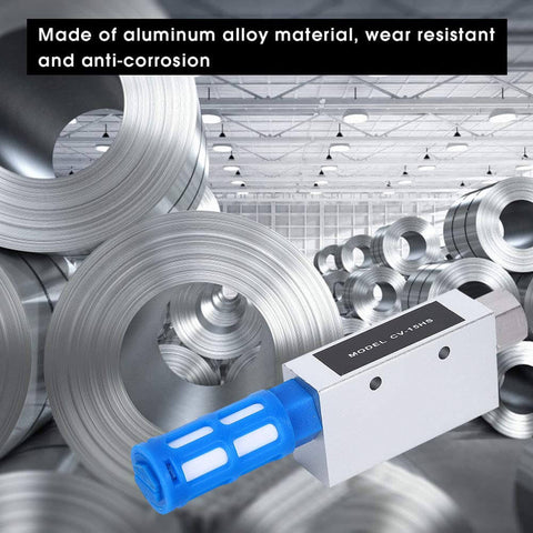 Pro Grade Pneumatic Vacuum Generator Pump With Muffler, Aluminum Alloy Ejector shown in industrial setting with coils of metal