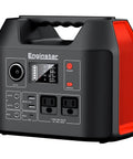 Front view of Portable Power Station 300W 296Wh with 110V pure sine wave outlet featuring control panel and USB outlets.