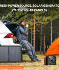 Portable Power Station 300W 296Wh with 110V Pure Sine Wave Outlet for Camping, solar panels, tent, car, outdoors.