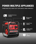 4300 Watt Portable Generator With Inverter Technology for powering multiple appliances including RV AC and sump pump
