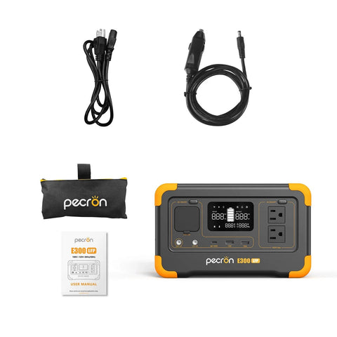 Go To Portable Power Station 288Wh LiFePO4 Battery with 600W inverter, accessories, manual, bag for home, RV, camping use.