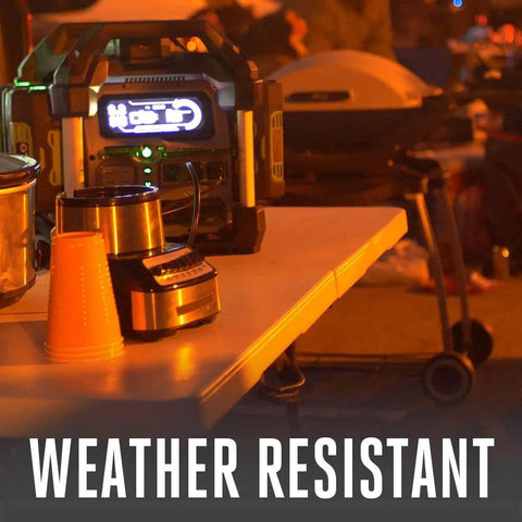 Portable Power Station With 3000W Peak And 2000W Continuous, Battery Powered Inverter Generator in outdoor setting, weather resistant