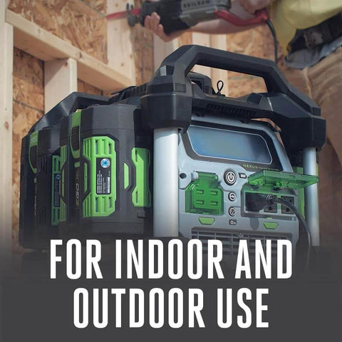 Portable Power Station With 3000W Peak And 2000W Continuous, Battery Powered Inverter Generator shown with green accents