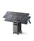 SOLIX F3800 Portable Power Station with 2x 200W Solar Panels, 3.84kWh LiFePO4 battery for home, RV, camping, emergencies, and outages.