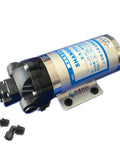 Mini Power Water Pump DP-60 Self Priming Diaphragm Pump, compact design with blue label, fittings shown, 40W high pressure booster