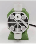 Front view of Electromagnetic Diaphragm Metering Pump 220V With Digital Frequency Display Manual Control for Precise Acid Dosing