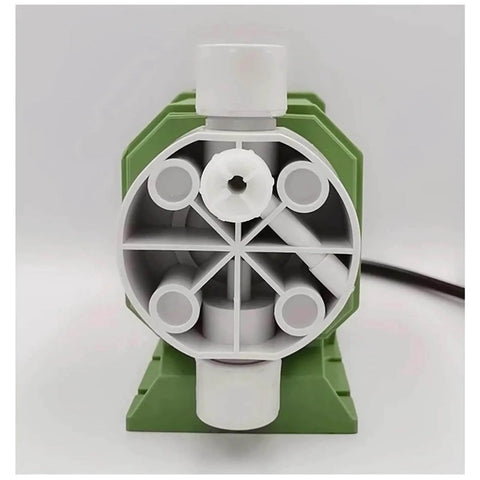 Front view of Electromagnetic Diaphragm Metering Pump 220V With Digital Frequency Display Manual Control for Precise Acid Dosing