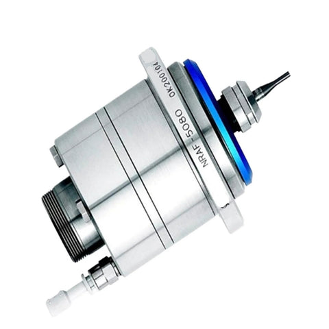 High Speed Air Bearing Spindle NRAF5080 For Precision Machining, shown from side view, ultra smooth, low vibration, heavy duty longevity
