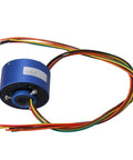 Six Wire Through Hole Slip Ring With 12.7mm Hole Diameter And 54mm Outer Diameter, 380V AC DC 10A Power Collector Ring