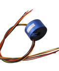 Six Wire Through Hole Slip Ring With 12.7mm Hole Diameter And 54mm Outer Diameter, 380V AC DC 10A Power Collector Ring