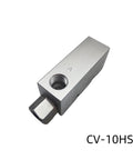 Pressure Controlled Pneumatic Vacuum Generator Valve CV-10HS side view, metal assembly for industrial automation and durable performance.