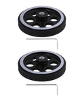 Rotary Encoder Wheel 200mm Circumference 6mm Inner Diameter Pro Grade Aluminum and Rubber Construction 2 Pack with wrenches
