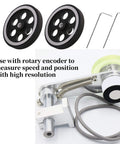Rotary Encoder Wheel 200mm Circumference 6mm Inner Diameter Pro Grade Aluminum and Rubber Construction 2 Pack with tools