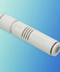 Push-In 6mm Pneumatic Vacuum Ejector, No Tools Needed One-Touch Tube Fitting, white straight tube with model ZU05S marking