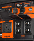Control panel of Quiet Dual Fuel Inverter Generator With Electric Start 4800 Surge Watts 4000 Rated RV Ready
