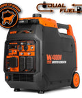Quiet Dual Fuel Inverter Generator With Electric Start 4800 Surge Watts 4000 Rated RV Ready Gas Or Propane Fuel Shut Off CO Watchdog Ultra Silent Power For Camping And Home Backup