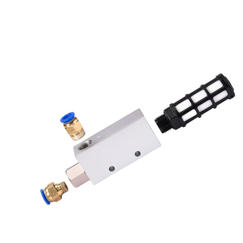 Pneumatic Vacuum Generator With Silencer For Industrial Automation And Robotics, High Speed Aluminum Ejector, Leak Proof CNC Threads