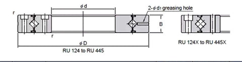 RU445UU Cross Roller Slewing Ring Turntable Bearing 350x540x45mm - Buy Bearings online - Fast US Shipping