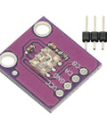 Two Pack AEDR-8300 Reflective Optical Encoder Modules With Two Channels, purple circuit board module and connector pins