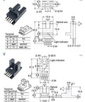 Technical diagram of Slot Reflective Photoelectric Sensor Switch 940nm Infrared Module Plug And Play For 5 To 24V DC