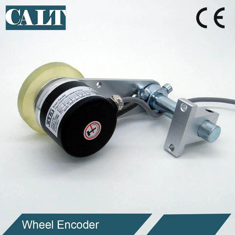 200mm Roller Wheel Position Meter With Rotary Encoder 1000 PPR Push Pull Output for Lift Rail Mounting Bracket