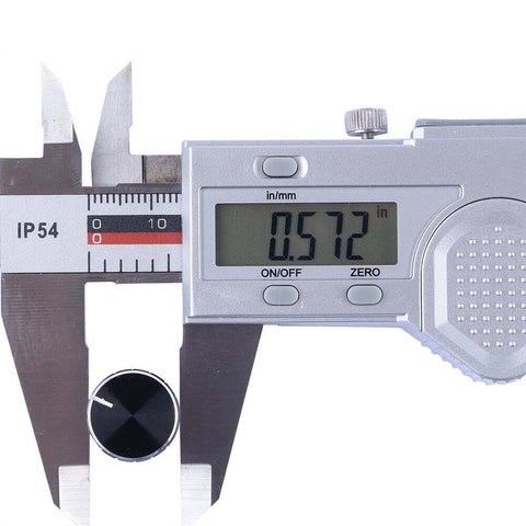 Caliper measuring diameter of rotary encoder knob cap for 5 Pack 360 Degree Rotary Encoder Code Switch Digital Potentiometer with Push Button