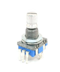 360 Degree Rotary Encoder With Push Button Momentary Switch, 20 Detents, 5 Pin Digital Encoder With Knurled Shaft, 6mm Diameter