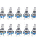 Pack of 10 360 Degree Rotary Encoder With Code Switch Digital Potentiometer 5 Pins 15mm D Shaft for DIY Electronics