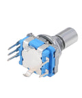 Close-up of 360 Degree Rotary Encoder with Code Switch, showing 6mm D Shaft and 5 pins, ideal for electronics DIY projects.