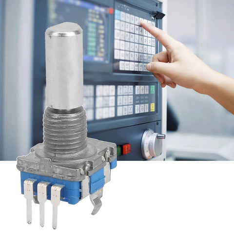 EC11 Rotary Encoder Kit, 10 Pack, 360 Degree Rotation Digital Potentiometer with switch and 5 pin design in electronics use scene
