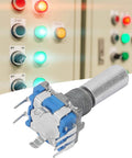EC11 Rotary Encoder Kit, 10 Pack, 360 Degree Rotation Digital Potentiometer With Switch, 5 Pin, shown with control panel