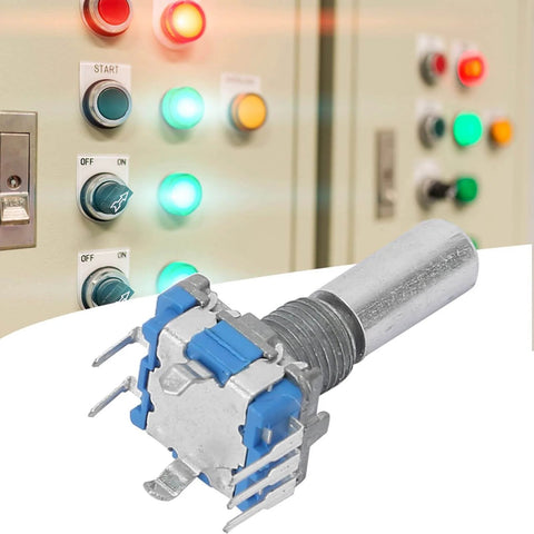 EC11 Rotary Encoder Kit, 10 Pack, 360 Degree Rotation Digital Potentiometer With Switch, 5 Pin, shown with control panel