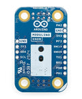 Close-up of the back of a Modulino Rotary Encoder Knob with built-in push button, showcasing connection points for digital control in IoT projects.