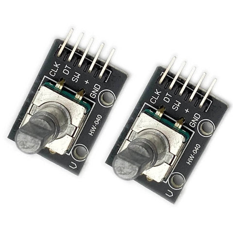 Two Pack KY 040 Rotary Encoder Modules For Arduino Raspberry Pi And STM32 Development Boards 360 Degree Incremental Encoders