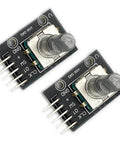 Two Pack KY 040 Rotary Encoder Modules For Arduino Raspberry Pi And STM32 Development Boards 360 Degree Incremental Encoders with pins