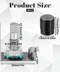 Five Pack KY-040 Rotary Encoder Modules With Aluminum Knob Caps 15 x 16.5 Mm Size Black Finish for Prototyping and Repairs