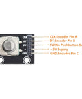 KY-040 Rotary Encoder Module for Arduino AVR PIC STM32 Raspberry Pi 5V Digital Incremental Encoder with pin labels and no pushbutton
