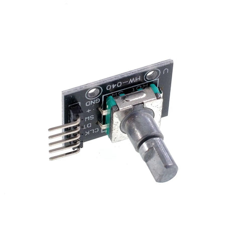 KY-040 Rotary Encoder Module For Arduino AVR PIC STM32 Raspberry Pi 5V digital incremental encoder, top angle view