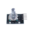 KY-040 Rotary Encoder Module for Arduino AVR PIC STM32 Raspberry Pi 5V, top view showing digital incremental encoder components.