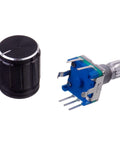 EC11 360 Degree Rotary Encoder Potentiometer Kit With 5 Pin Digital Potentiometer and knob cap for DIY electronics projects