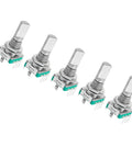 5 metal rotary encoder switches with 15mm shaft, 360° rotation, push button for Arduino, 10 Pack 360 Degree Rotary Encoder Switches With Push Button For EC11 Potentiometer, Metal Encoder For Smooth Volume Control, Ideal For Arduino Projects, Plummer Shank 15mm, Durable And Precise