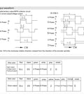 Wiring diagram and output waveform for High Tech Optical And Rotary Photoelectric Encoder With 3-Phase DC 5-24V, Solid Shaft.