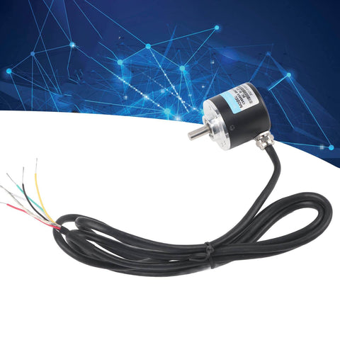 High Tech Optical And Rotary Photoelectric Encoder With 3-Phase DC 5-24V, Solid Shaft, Pro Grade Sensor, Aluminum Housing, Model 360Z