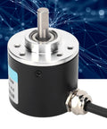 High Tech Optical And Rotary Photoelectric Encoder With 3-Phase DC 5-24V, Solid Shaft, Pro Grade Sensor, Aluminum Housing