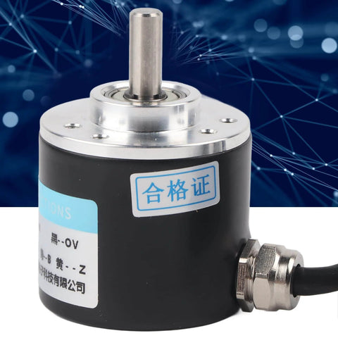 High Tech Optical And Rotary Photoelectric Encoder With 3-Phase DC 5-24V, Solid Shaft, Pro Grade Sensor, Aluminum Housing
