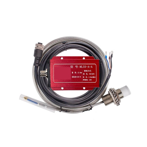 Built Tough Rugged Eddy Current Displacement Sensor ML33 A 12.5 Effective Stroke; stainless steel sensor with coiled cable.