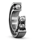 Side view of SKF 309 Z Bearing with 45 mm cylindrical bore, steel bearing, sheet metal cage, high speed up to 7500 rpm