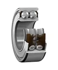 SKF Bearing 3202 A ZTN9 High Precision Self Aligning Double Row Ball Bearing, side view, showing double row ball structure and seal.